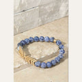 Sodalite Stone And Chevron Bracelet