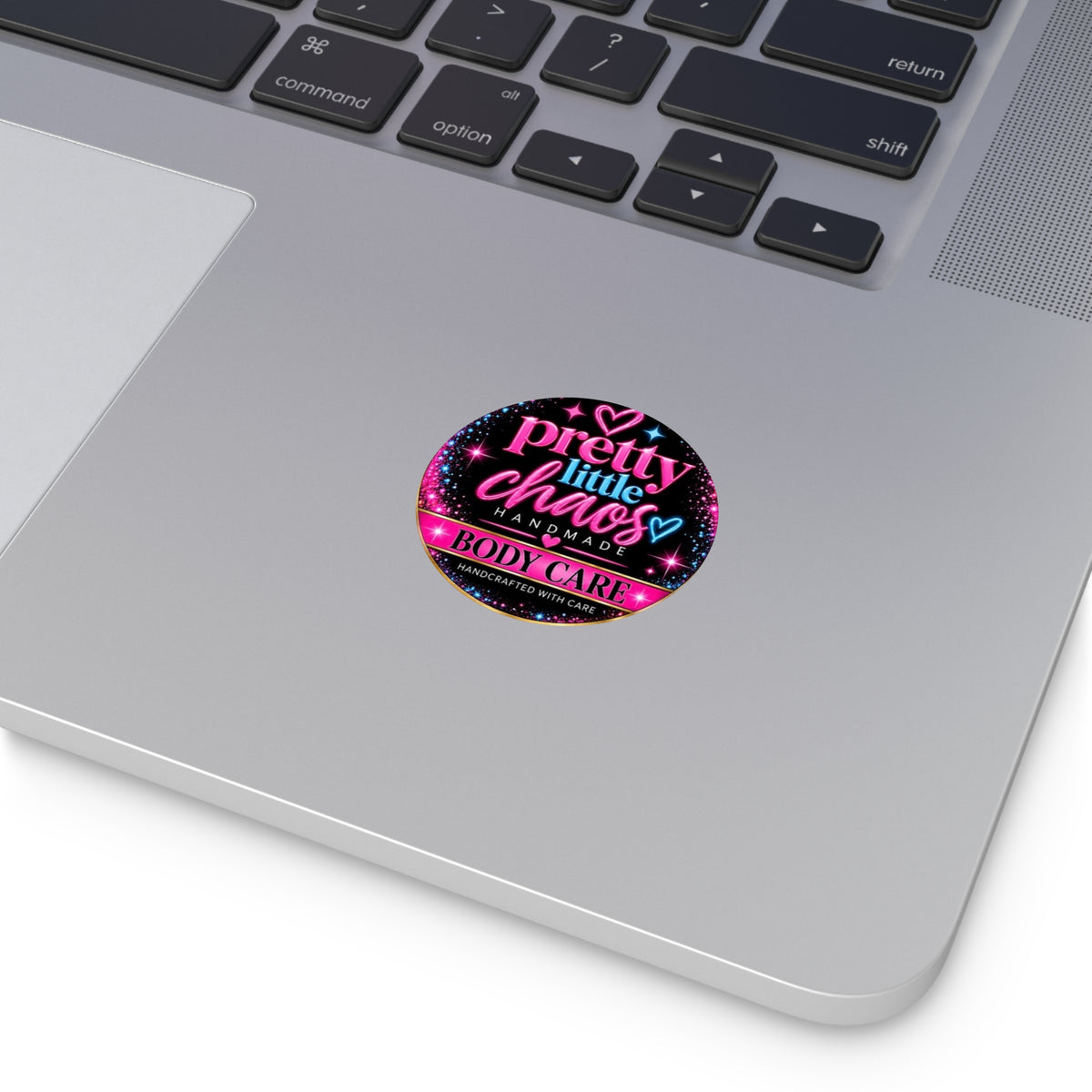 Pretty Little Chaos Round Vinyl Sticker — Handmade Body Care Label Sticker