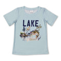 Short sleeves lake life kids boy shirt