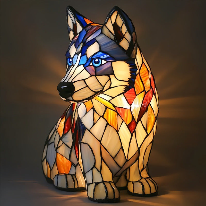 Animal resin LED night light, a cute bedside lamp for living rooms and bedrooms.