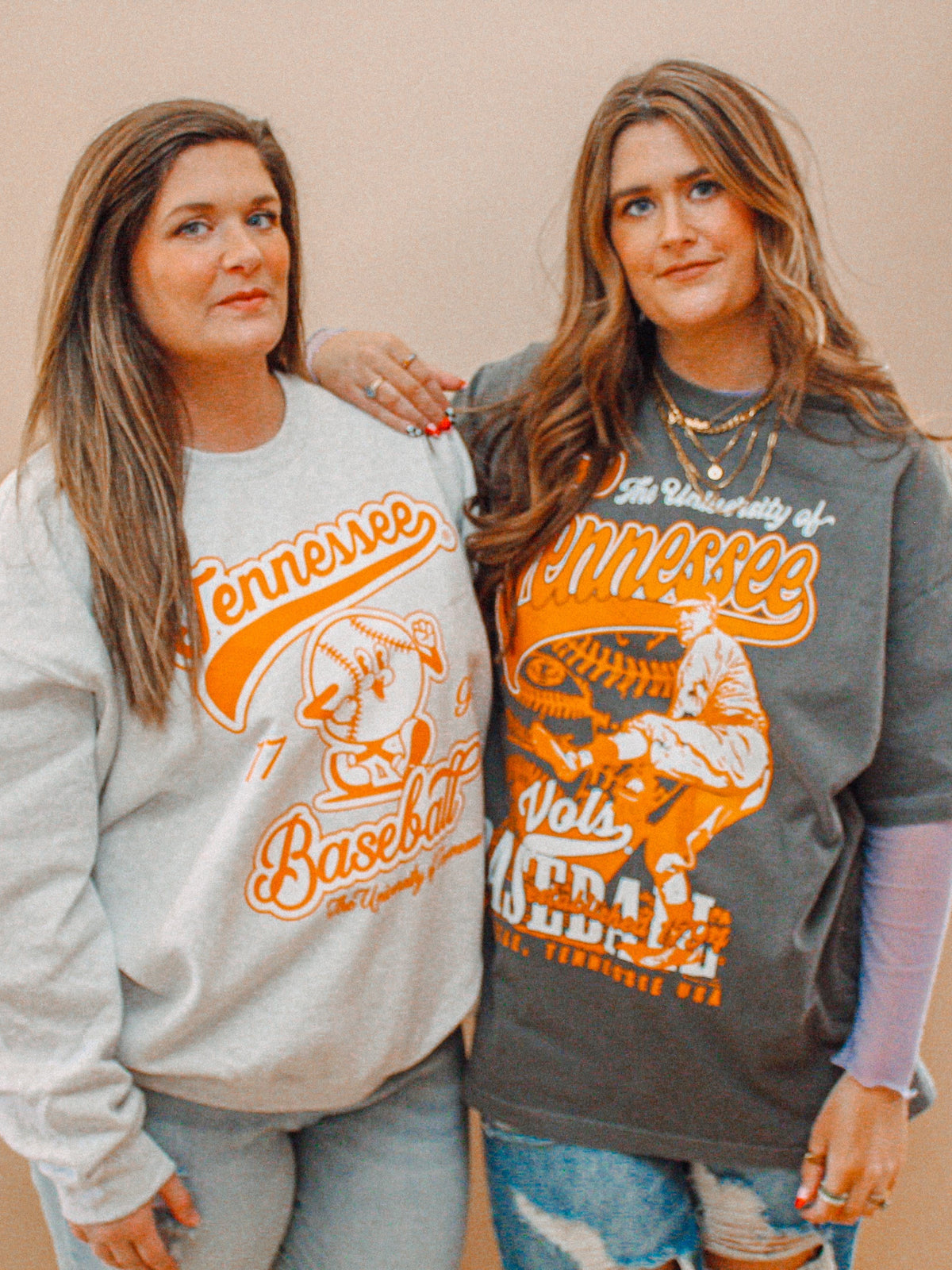 Underground Original Design: Tennessee Vols Baseball Cartoon Boxy Cotton Sweatshirt