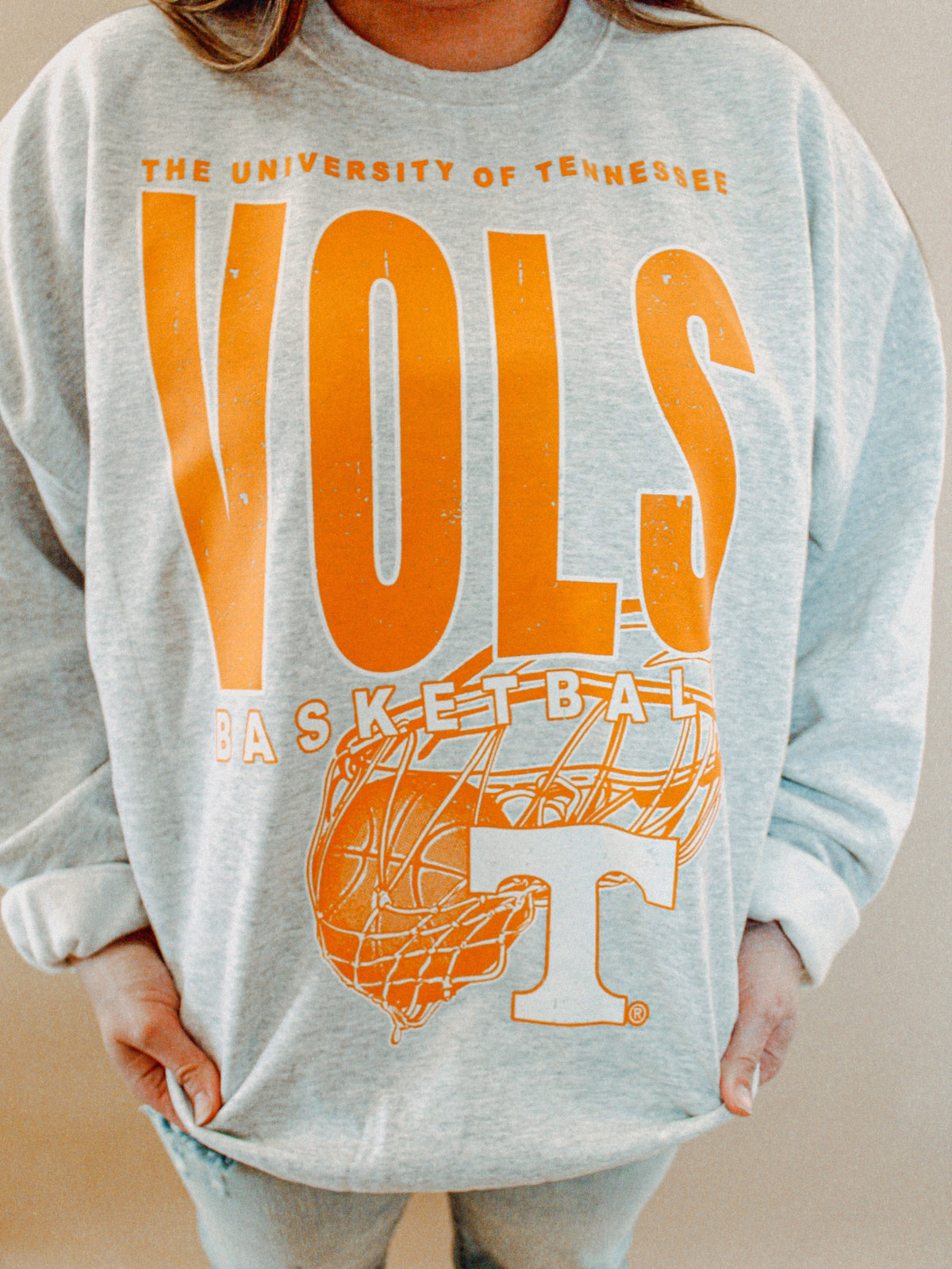 Underground Original Design: Tennessee Vols Basketball Boxy Cotton Sweatshirt