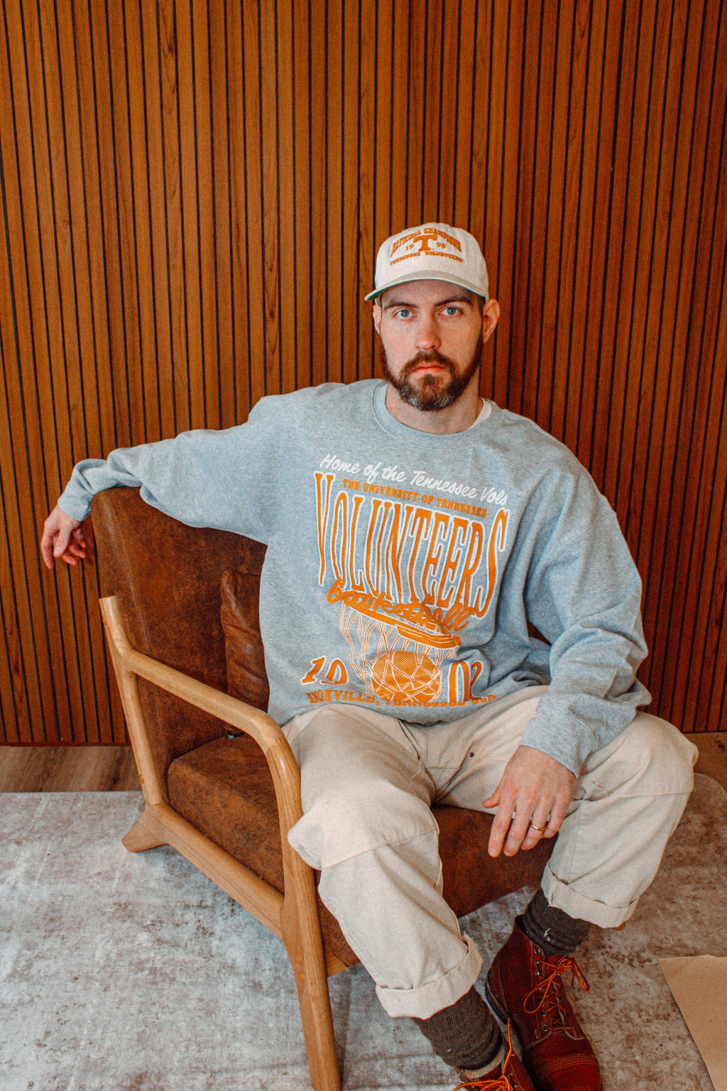 Underground Original Design: Tennessee Volunteers Basketball Boxy Cotton Sweatshirt