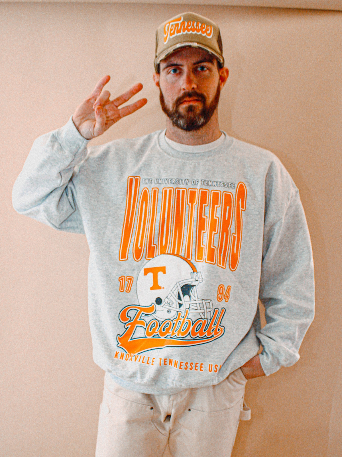 Underground Original Design: Tennessee Volunteers Football Boxy Cotton Sweatshirt