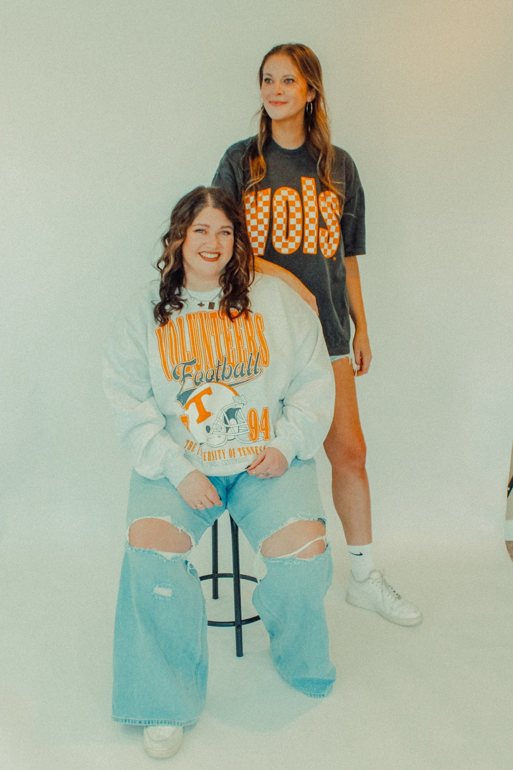 Underground Original Design: Tennessee Vols, Checkerboard Boxy Cotton TShirt