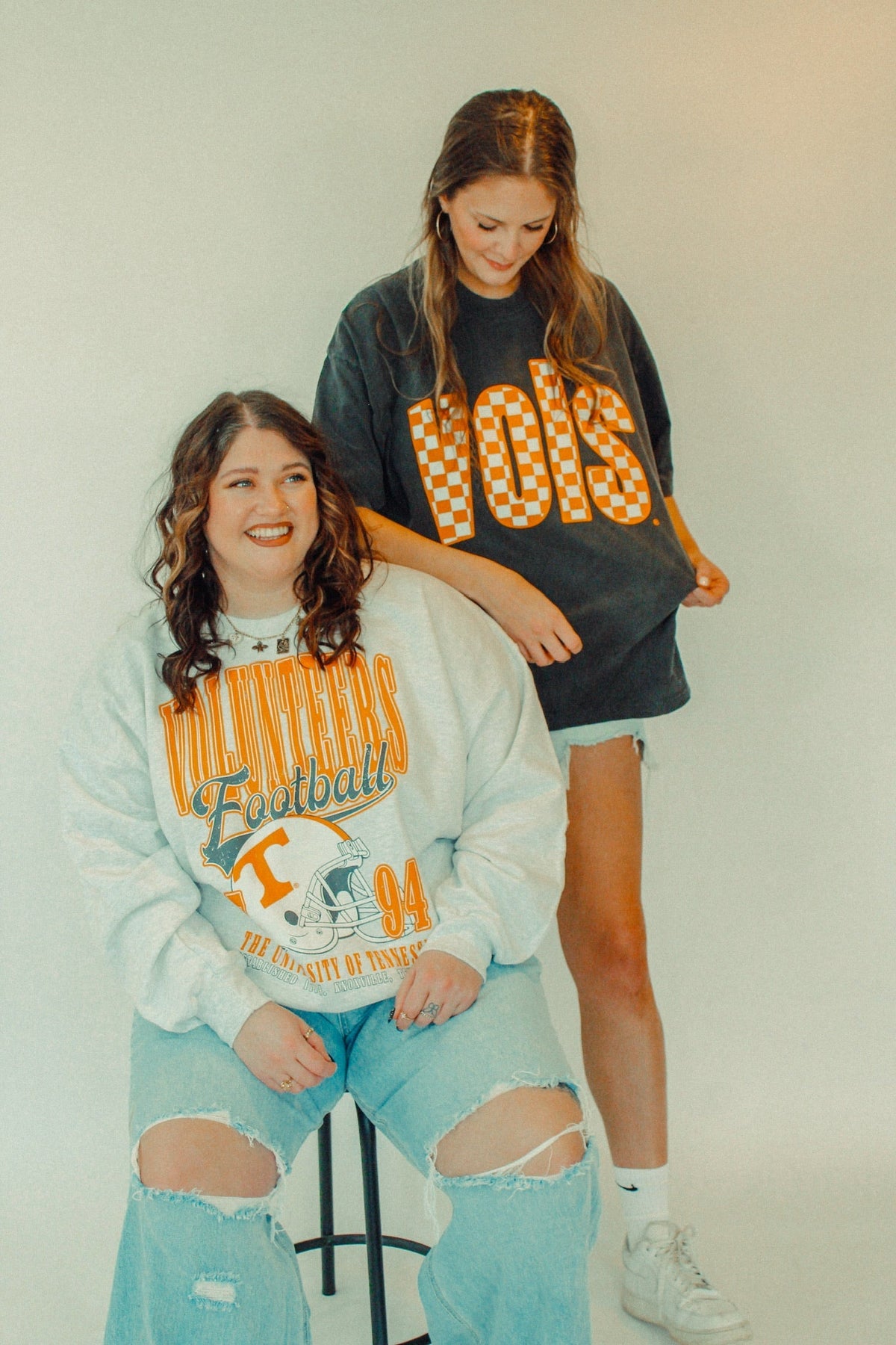 Underground Original Design: Tennessee Vols, Checkerboard Boxy Cotton TShirt