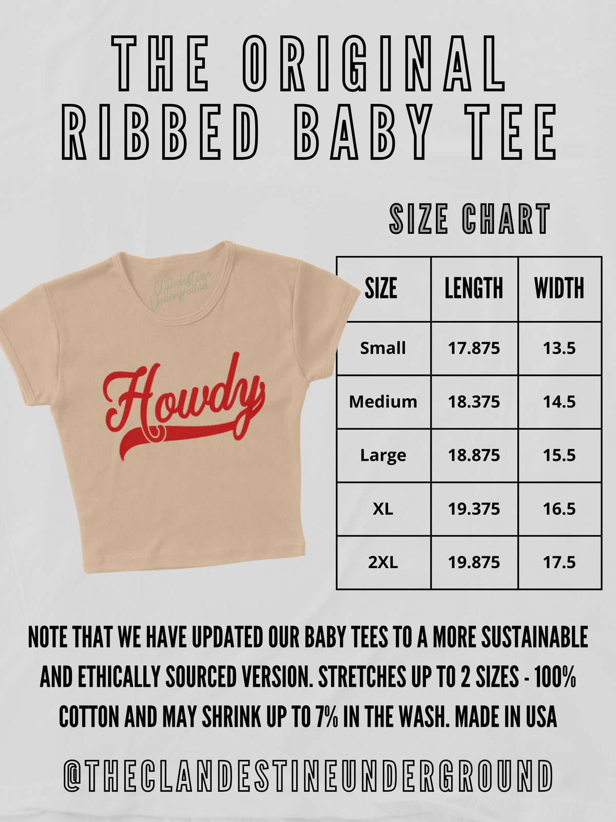 Underground Original Design: Tennessee Volunteers Micro-Ribbed Baby Tee