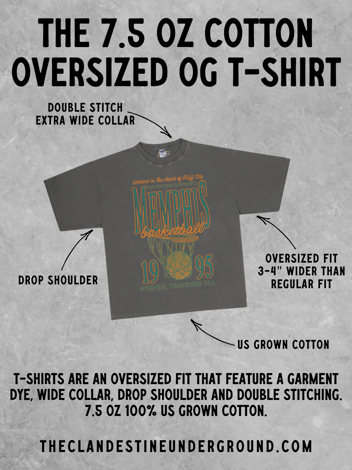Underground Original Design: Tennessee Volunteers Football Vintage Boxy Oversized TShirt
