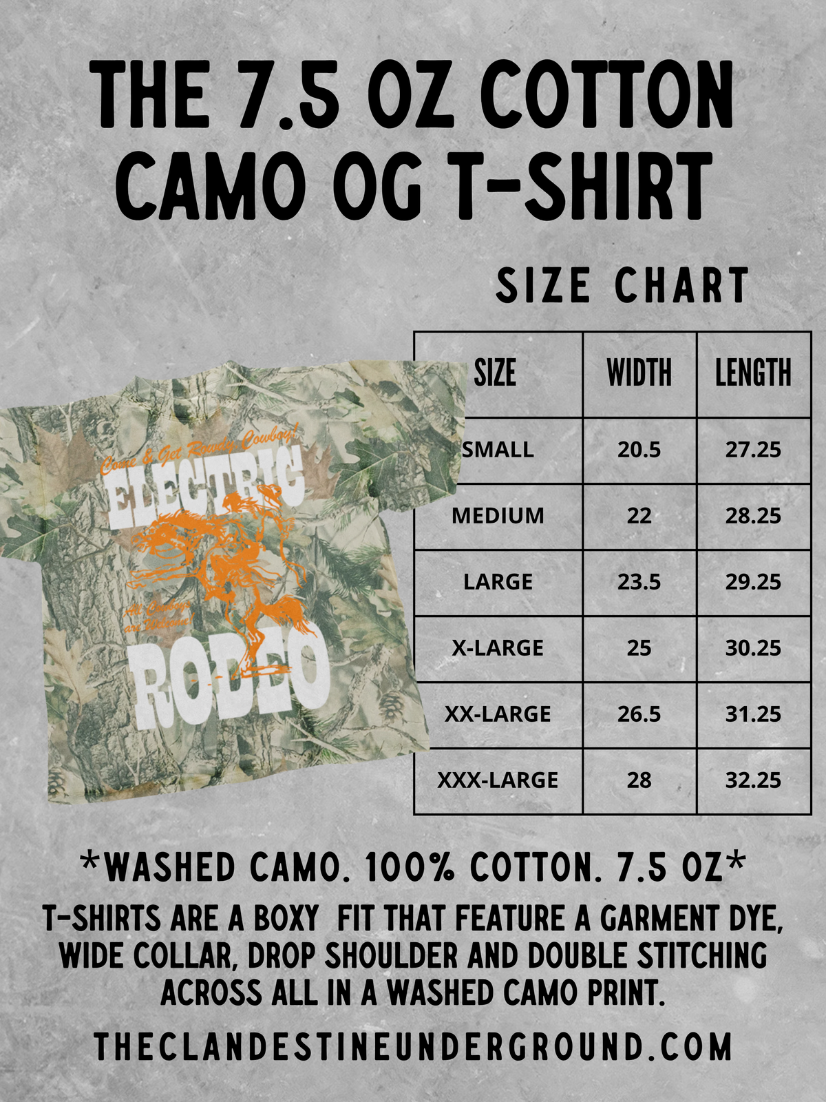 Underground Original Design: Camo 90's Tennessee VOLS Vintage Boxy TShirt