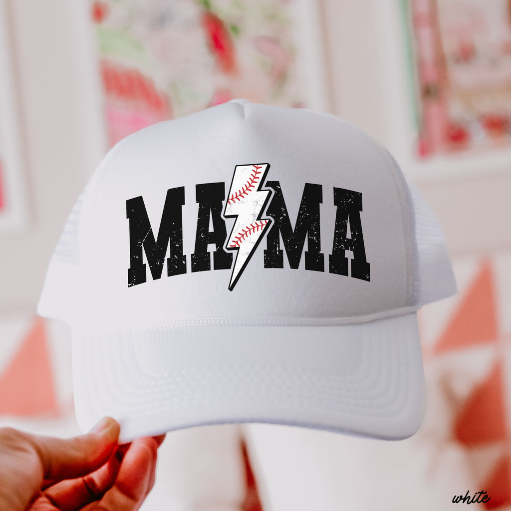 Baseball Mama Bolt Trucker Hat *9 Colors