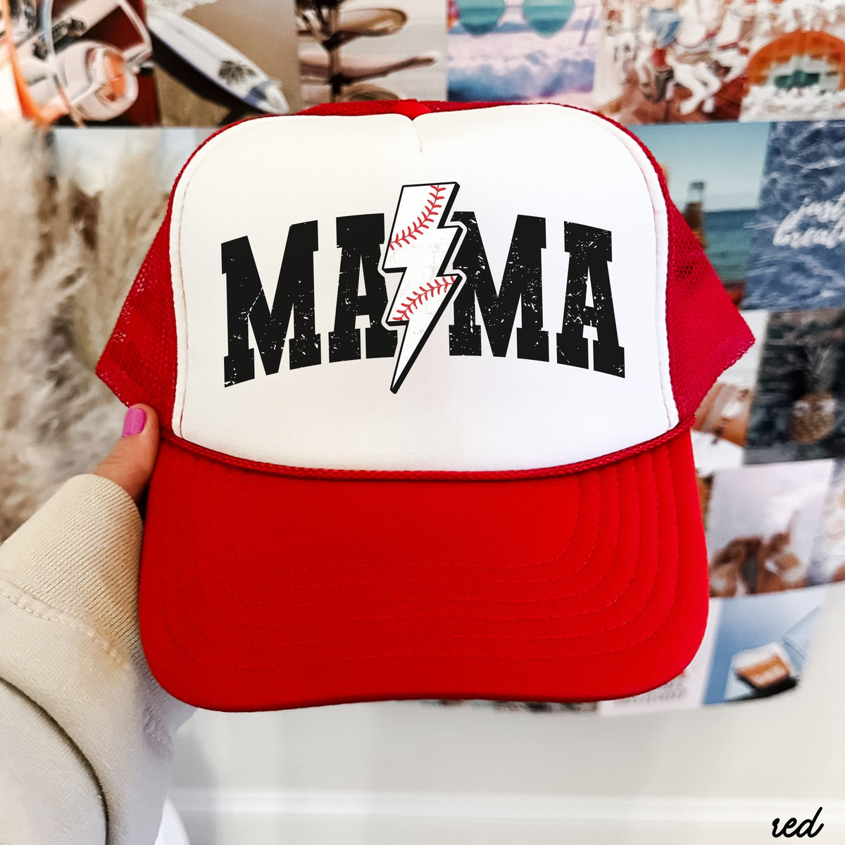 Baseball Mama Bolt Trucker Hat *9 Colors