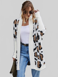 Women Leopard Pattern Fuzzy Cardigan