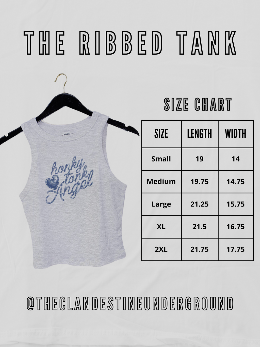 Underground Original Design: Left My Heart in Tennessee, Micro-Ribbed Spaghetti Tank
