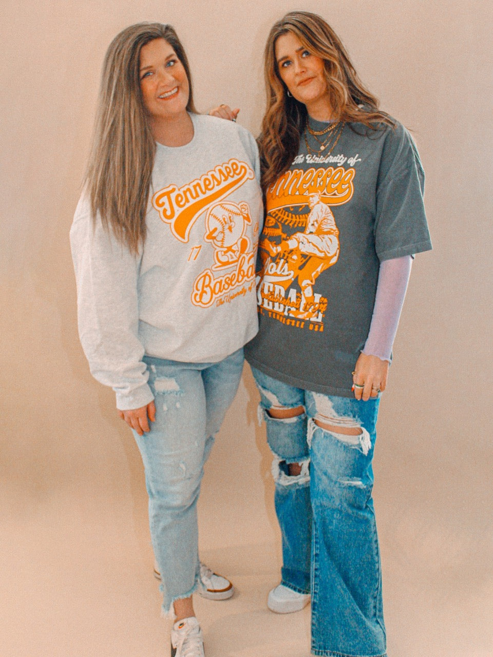 Underground Original Design: Tennessee Vols Baseball Cartoon Boxy Cotton Sweatshirt