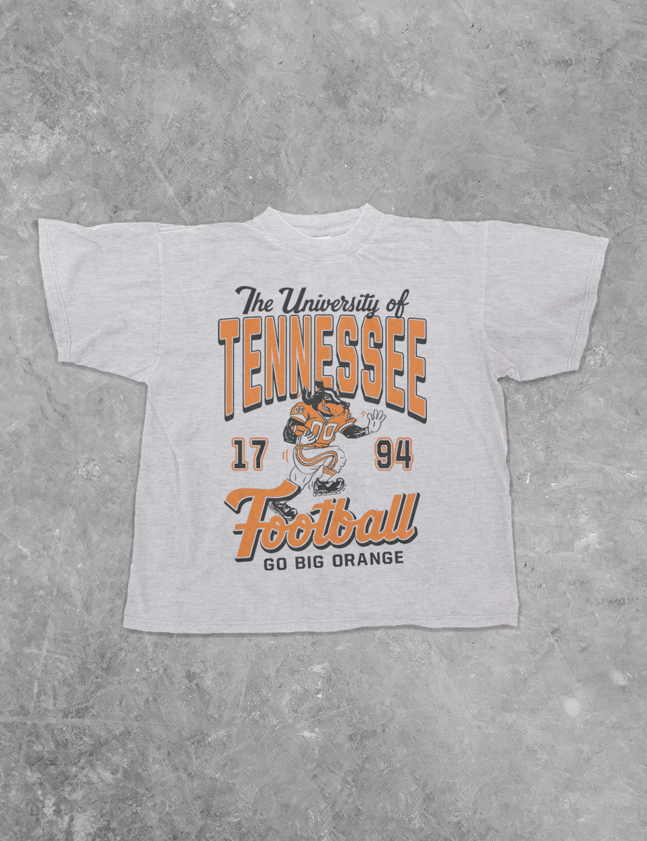 Underground Original Design: Tennessee Volunteers Smokey Football Boxy Cotton TShirt