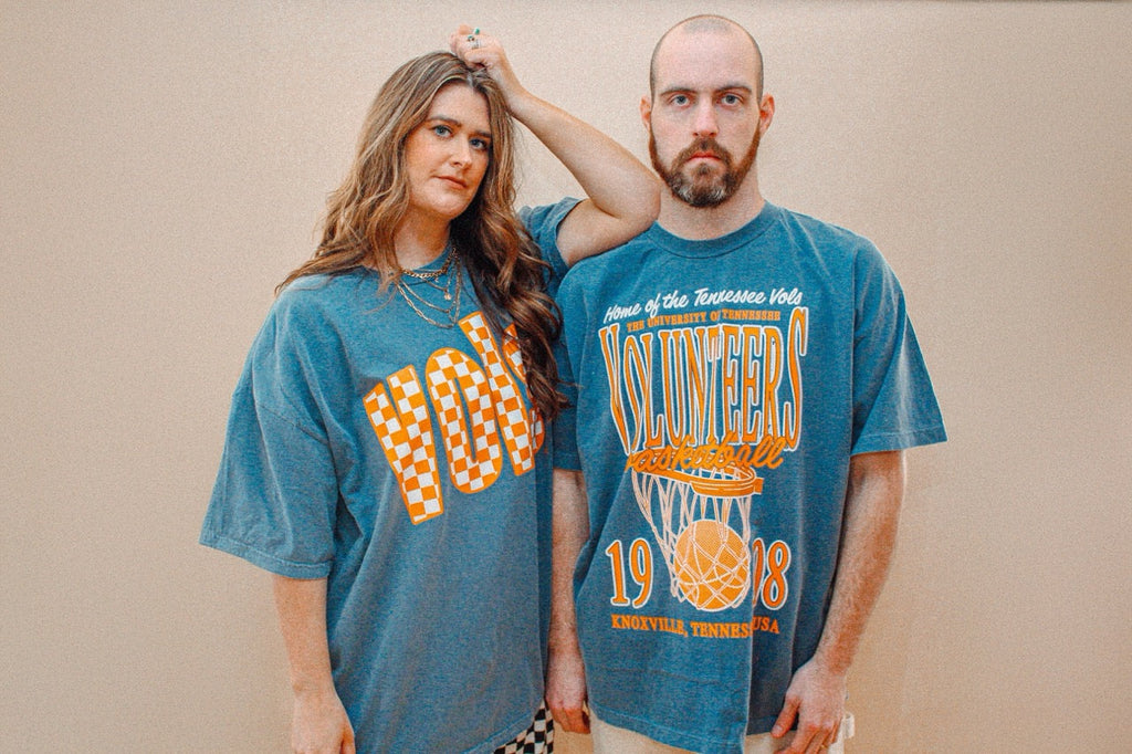 Underground Original Design: Tennessee Vols, Checkerboard Boxy Cotton TShirt