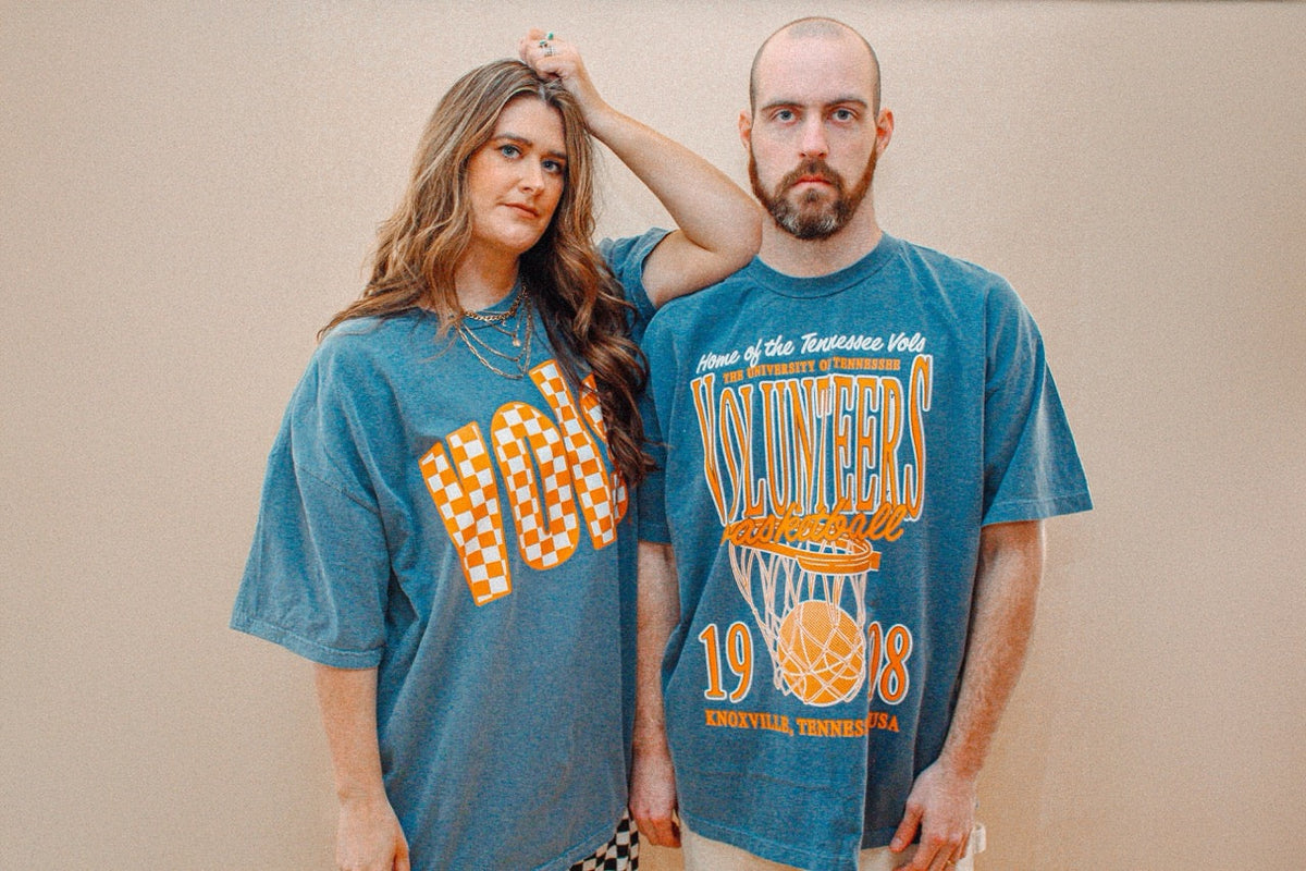 Underground Original Design: Tennessee Vols, Checkerboard Boxy Cotton TShirt