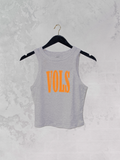 Underground Original Design: Tennessee VOLS Block, Micro-Ribbed Cropped Tank