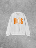 Underground Original Design: Tennessee VOLS, Checkerboard Boxy Cotton Sweatshirt