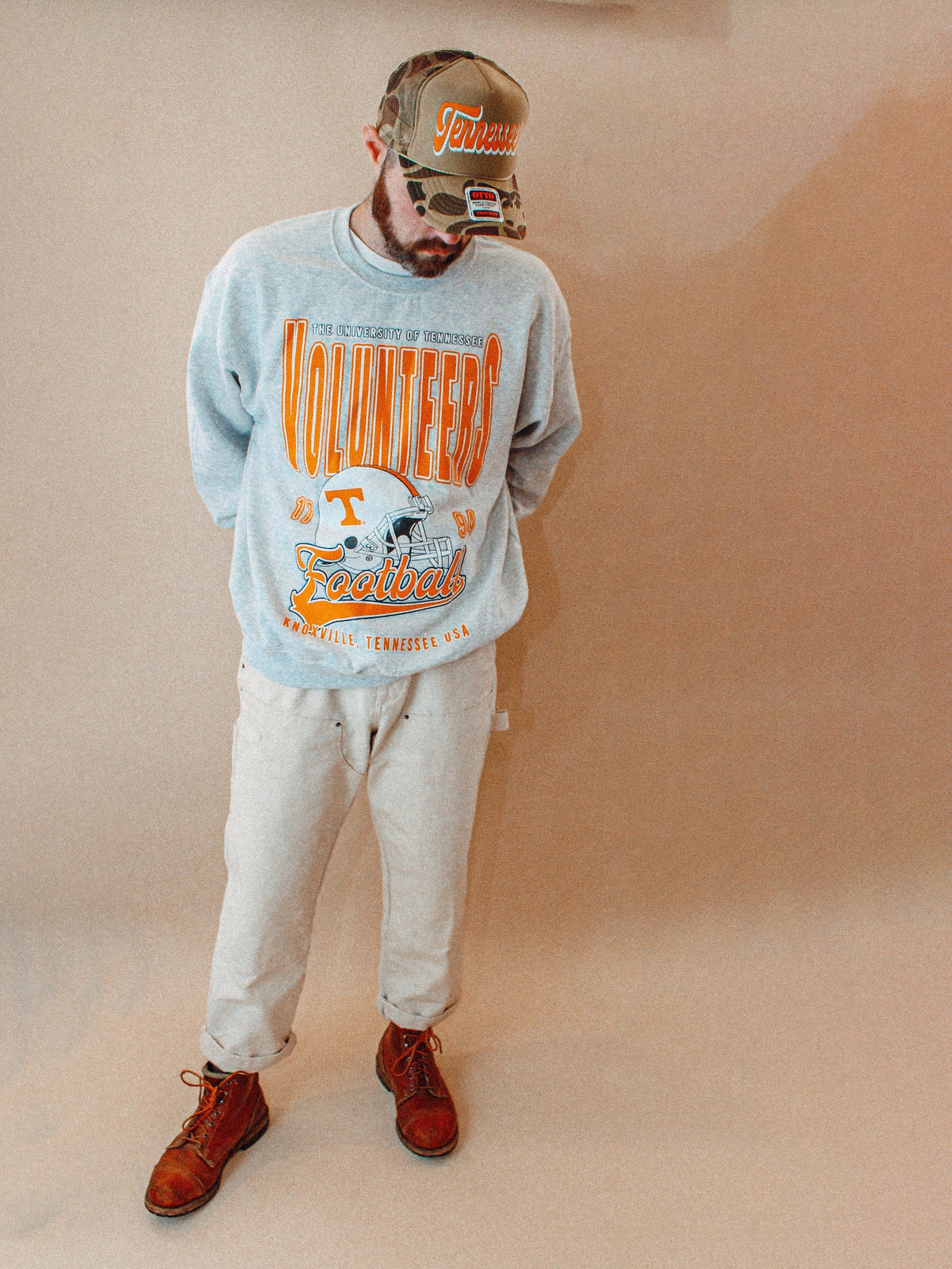 Underground Original Design: Tennessee Volunteers Football Boxy Cotton Sweatshirt