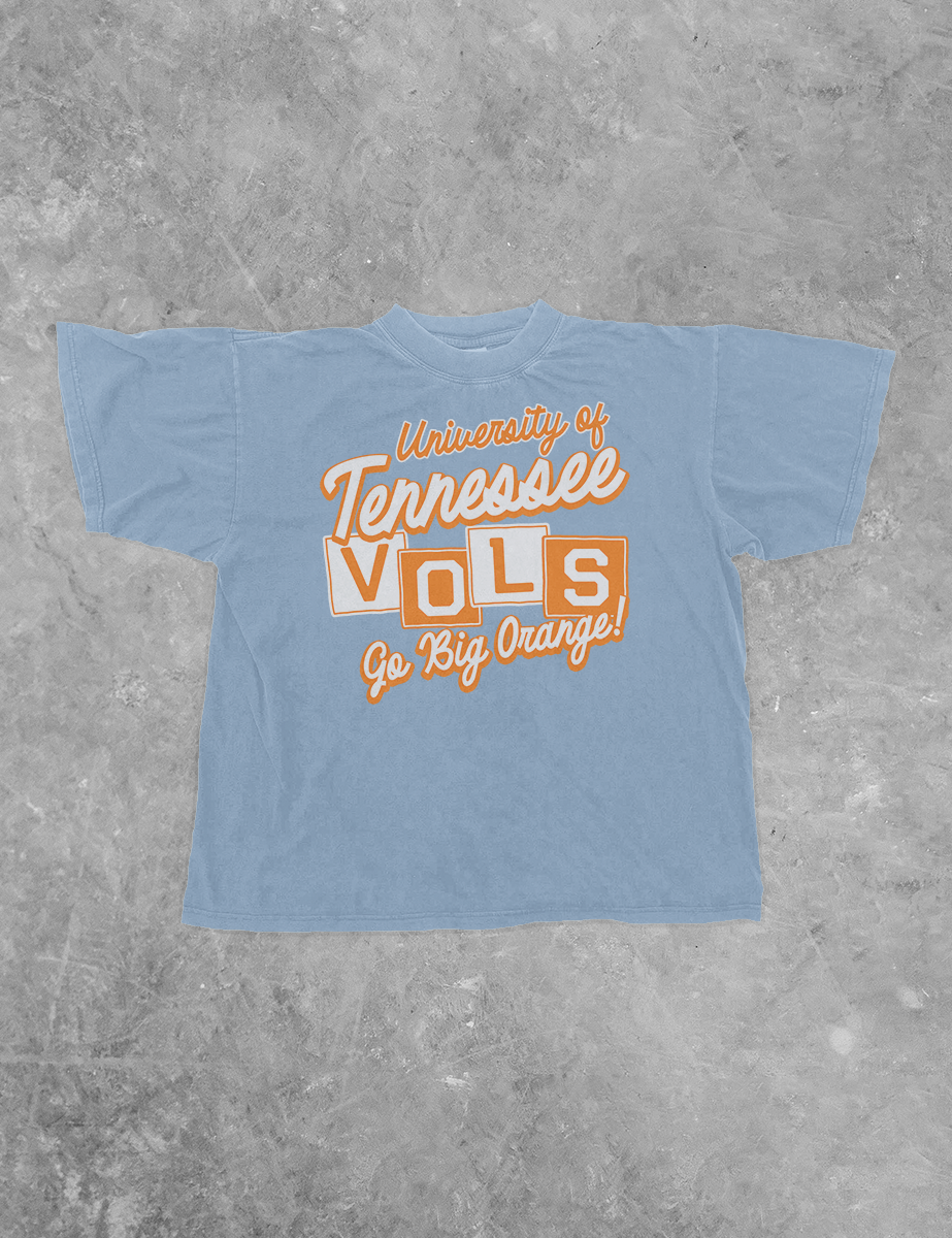 Underground Original Design: VOLS Square Lettering, GBO Boxy Cotton TShirt
